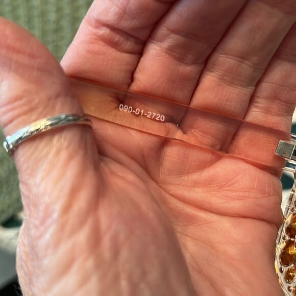 Square rhinestone sunnies light pink frames w/clear rhinestones EUC worn @ 4X - Picture 6 of 6